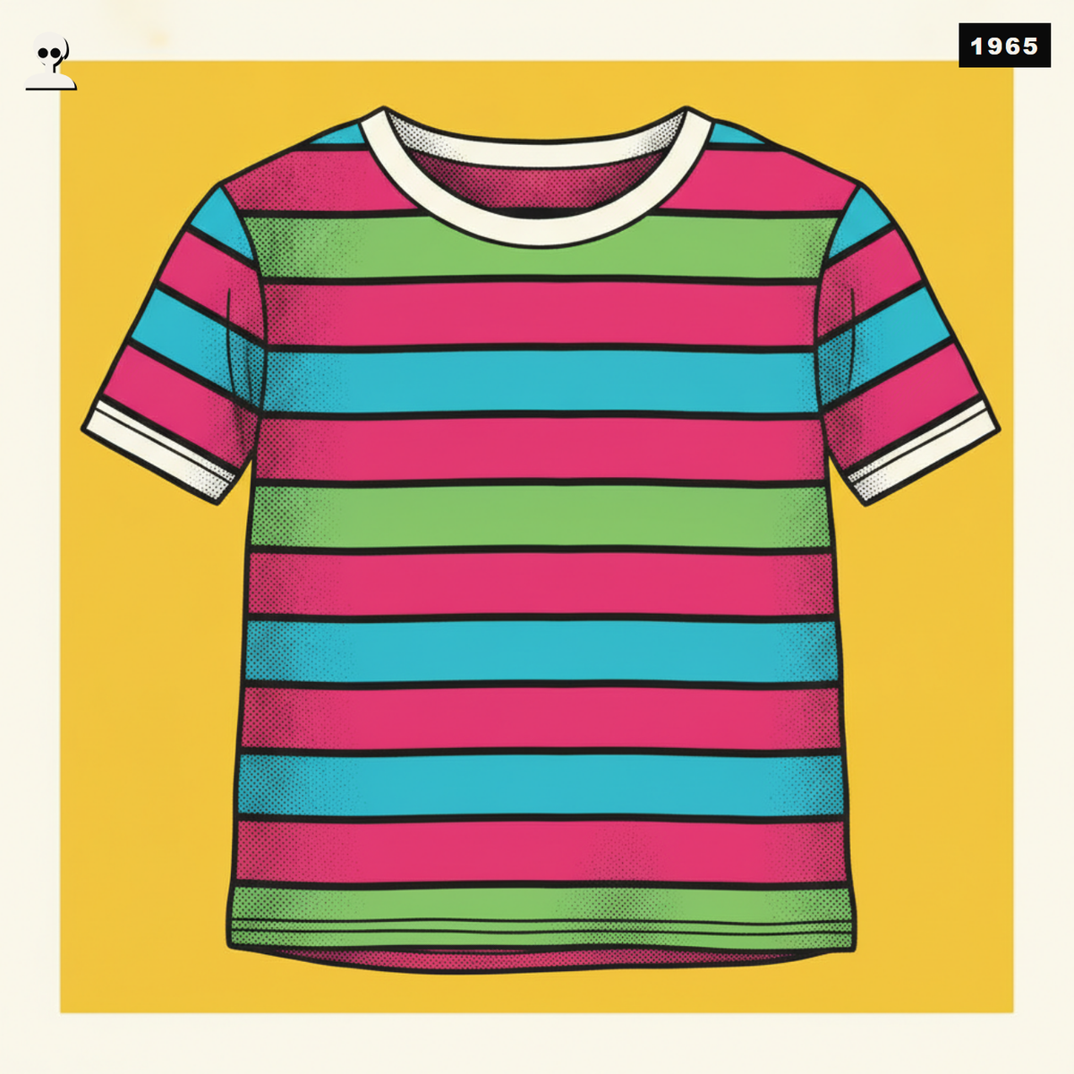 Breton Striped Boat-Neck Tee - Andy Warhol pop-art illustration