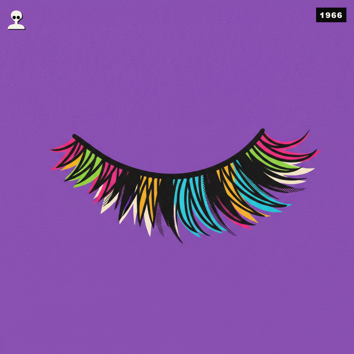 Dramatic False Eyelashes - Andy Warhol pop-art illustration
