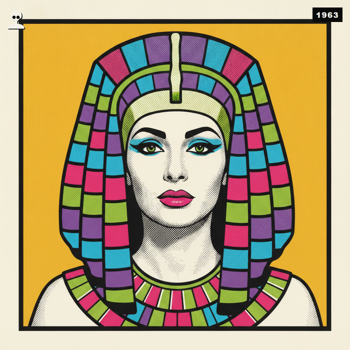 Cleopatra: Elizabeth Taylor - Andy Warhol pop-art illustration