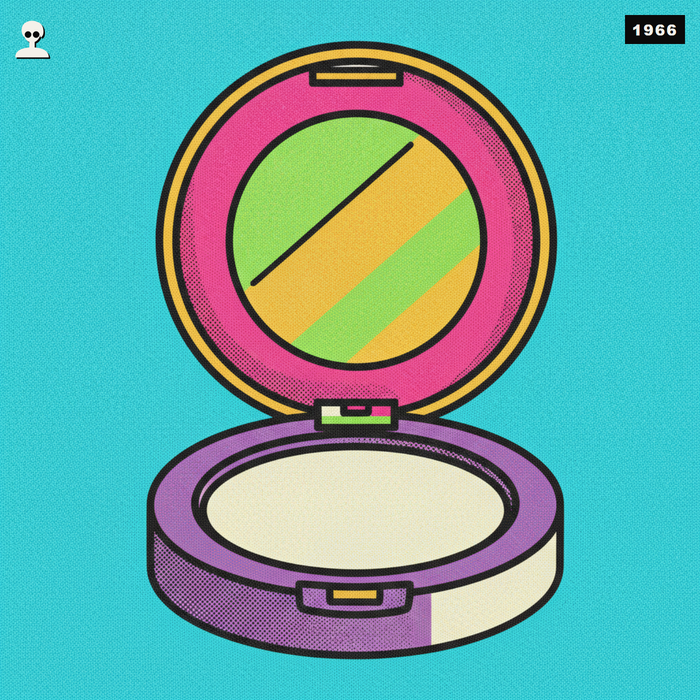 Compact Powder Mirror - Andy Warhol pop-art illustration