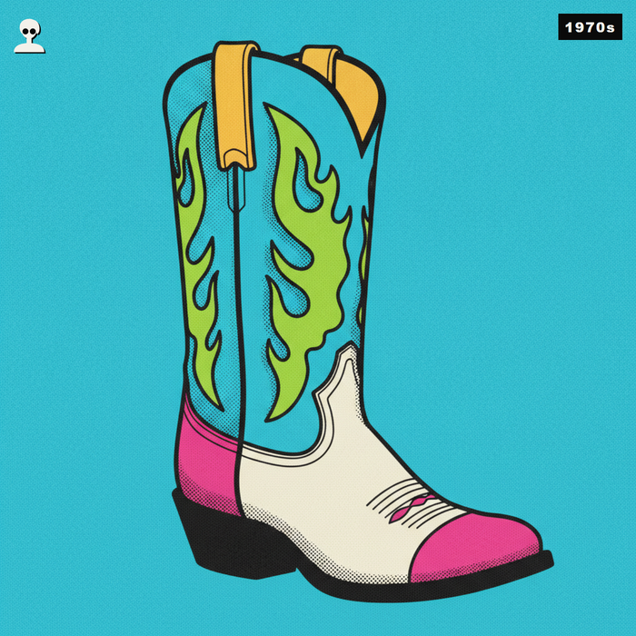 Justin Boots Classic Western Cowboy Boot - Andy Warhol pop-art illustration