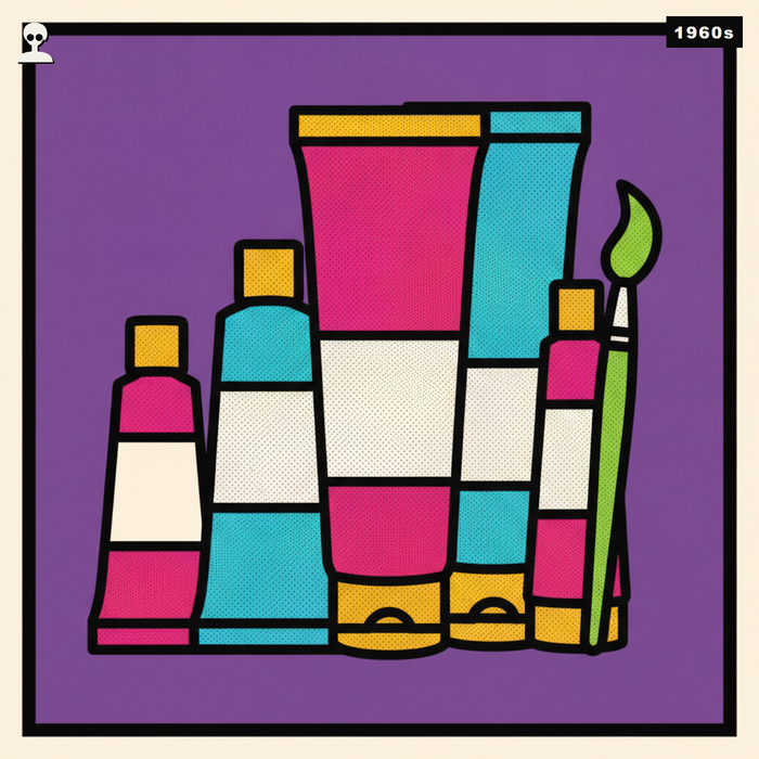 Liquitex BASICS Acrylic Paint Set - Andy Warhol pop-art illustration