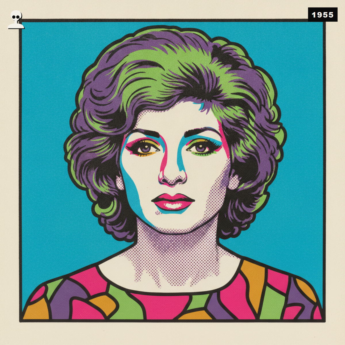 Maria Callas: La Divina - Andy Warhol pop-art illustration