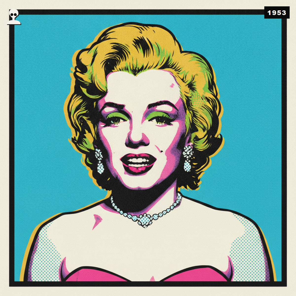 Marilyn Monroe: Gentlemen Prefer Blondes - Andy Warhol pop-art illustration