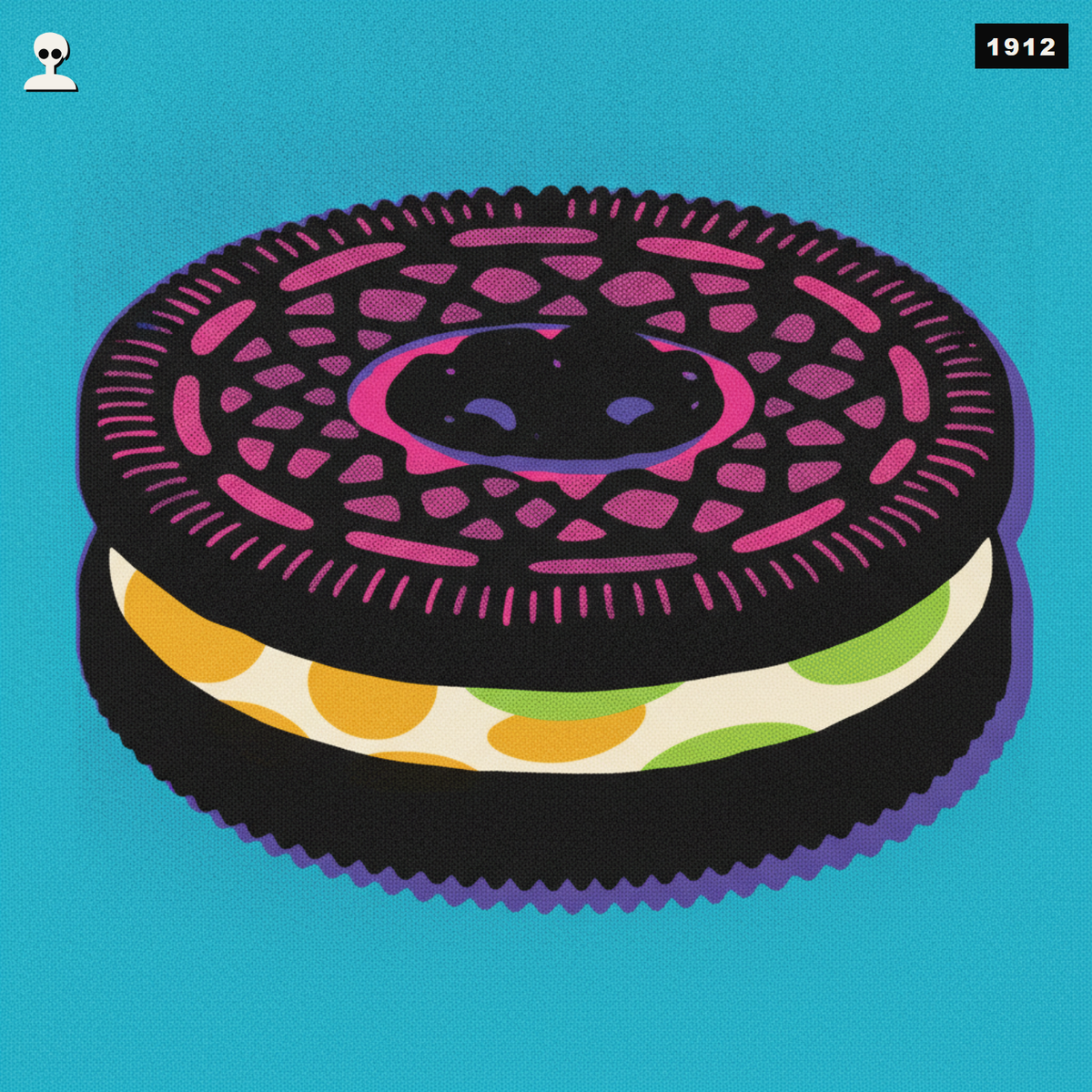 Oreo Chocolate Sandwich Cookies (Family Size) - Andy Warhol pop-art illustration