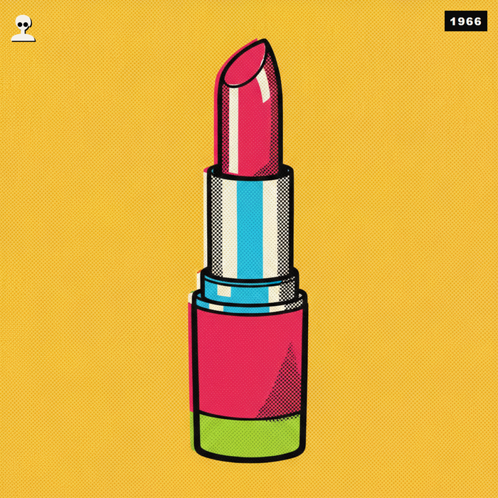 Red Satin Lipstick - Andy Warhol pop-art illustration