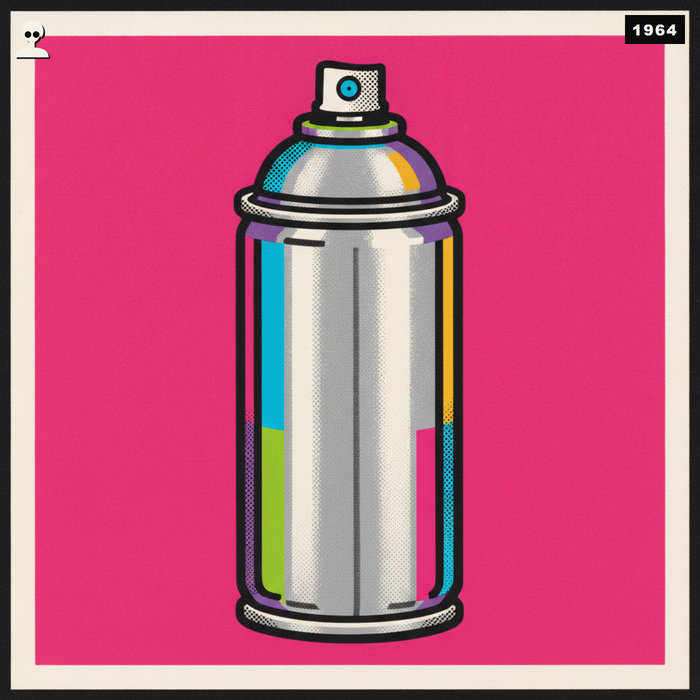 Silver Spray Paint - Andy Warhol pop-art illustration