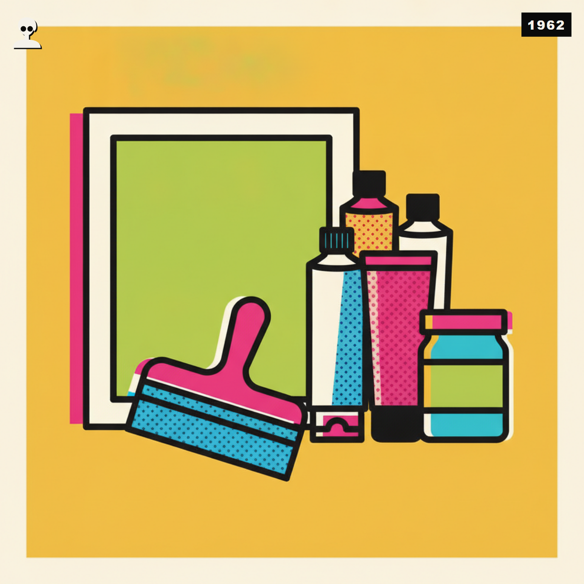 Speedball Fabric Screen Printing Beginner Kit - Andy Warhol pop-art illustration