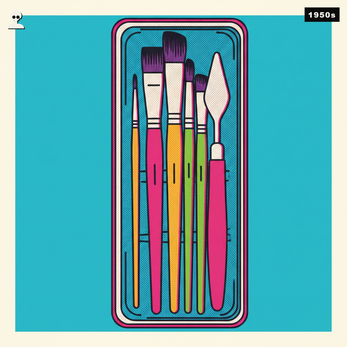 Winsor and Newton Winton Brush Set - Andy Warhol pop-art illustration